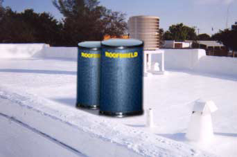 Commercial flat roof elastomeric